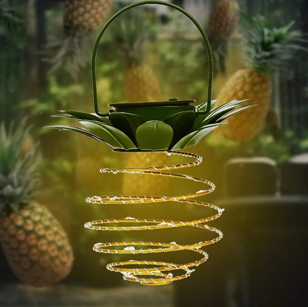 Homlly Solar Pineapple Spiral 24 LED Lantern Lamp Chinese New Year Decoration