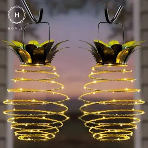 Homlly Solar Pineapple Spiral 24 LED Lantern Lamp Chinese New Year Decoration
