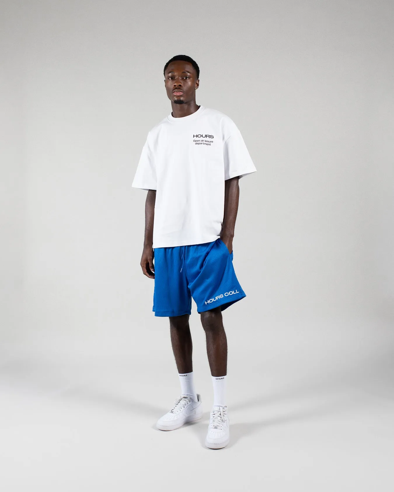 Hours Coll Mesh Shorts - Royal Blue