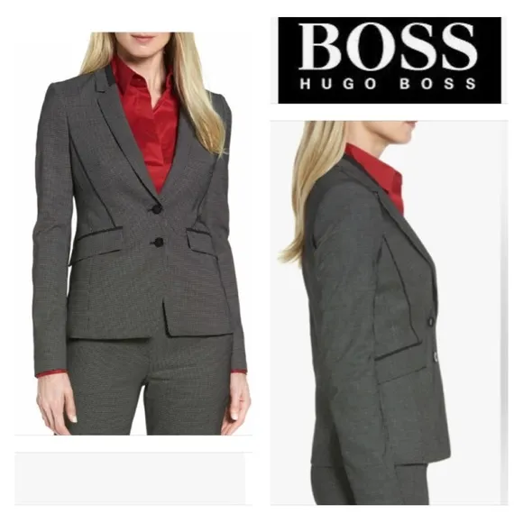 Hugo Boss Jelisana Wool Blazer Jacket Size 14