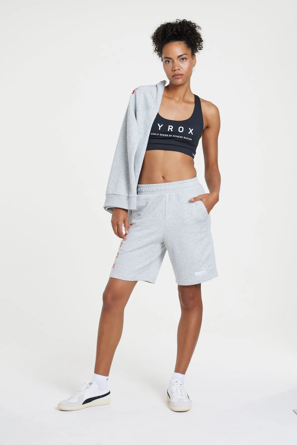 HYROX|PUMA Relaxed Sweat Short W - Gray
