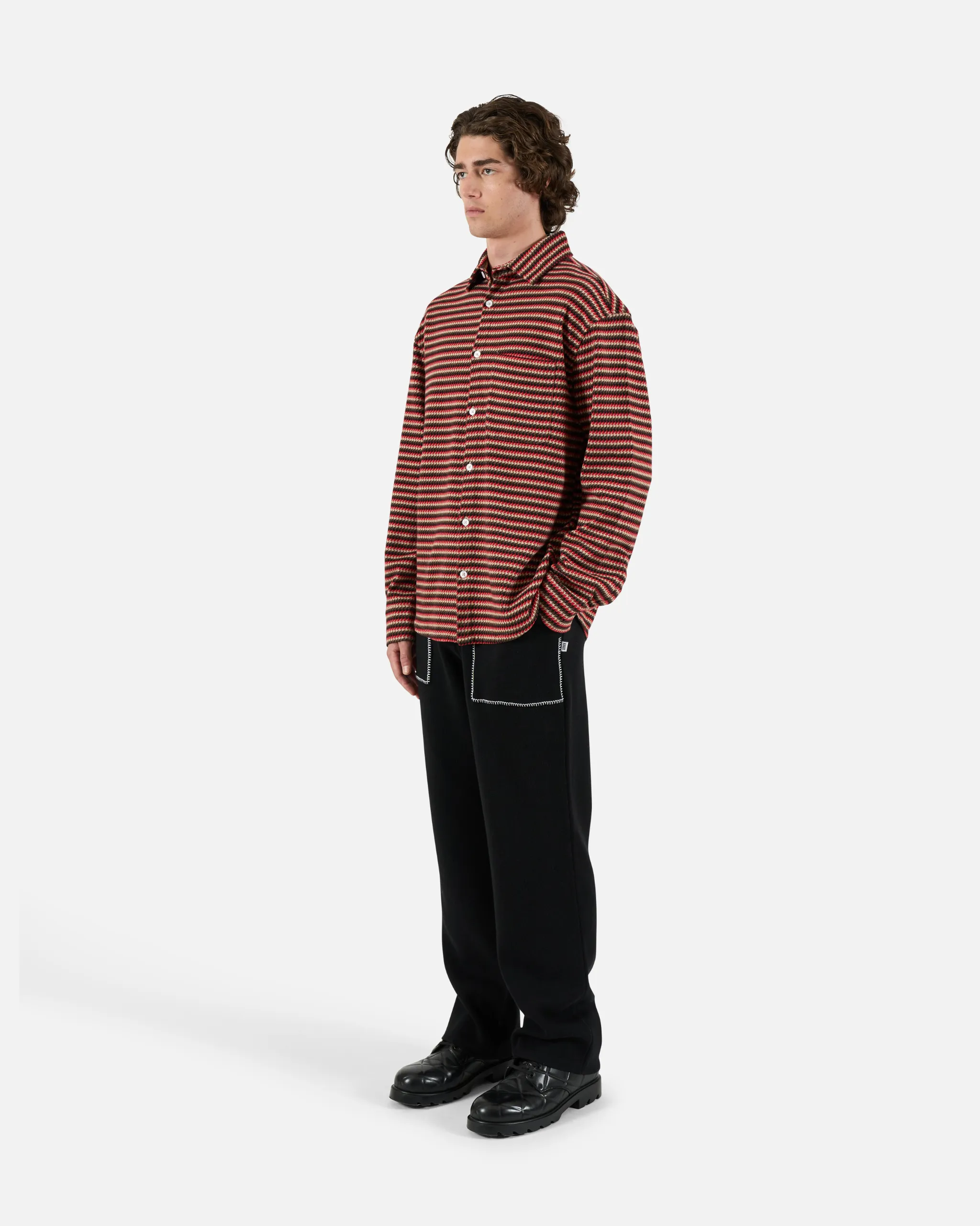 Jacquard Oversized Button Up