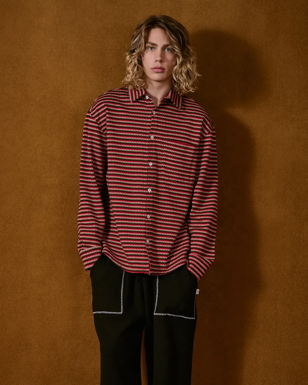 Jacquard Oversized Button Up