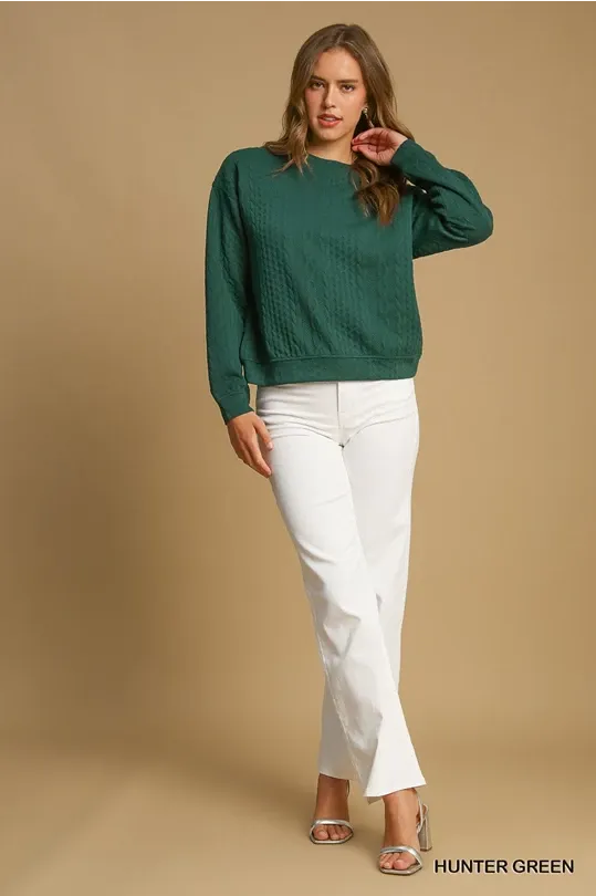 Jacquard Pullover Top
