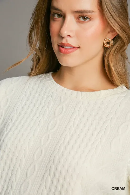 Jacquard Pullover Top