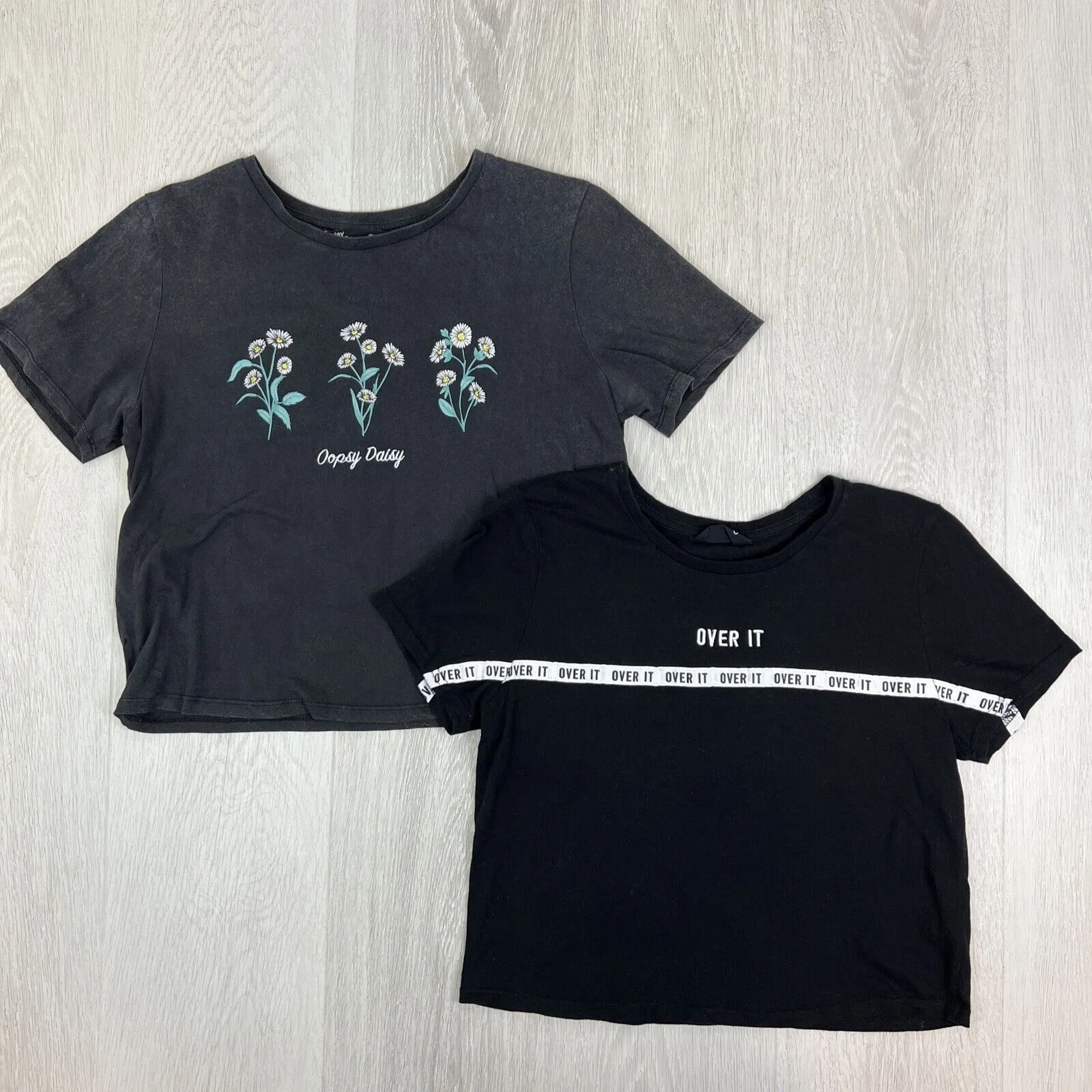 Jay Jays Womens Cropped T-Shirt Bundle Size Small (2 T-Shirts)