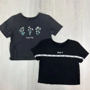 Jay Jays Womens Cropped T-Shirt Bundle Size Small (2 T-Shirts)