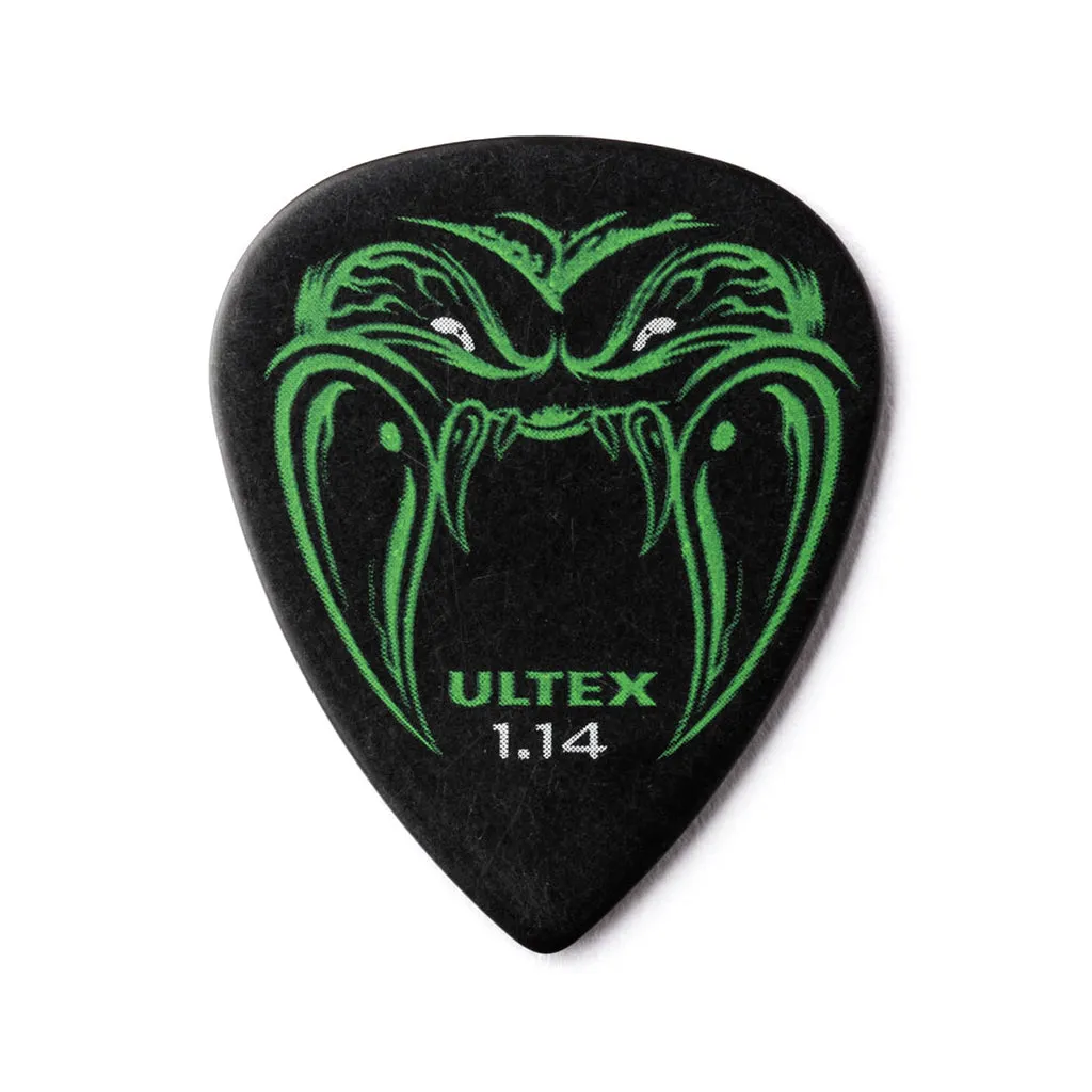 Jim Dunlop PH112P1.14 Black Fang Guitar Pick, 6-Picks Player Pack