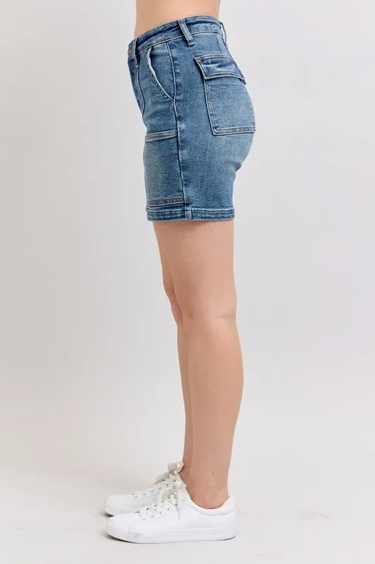Judy Blue Full Size High Rise Denim Shorts Plus Size Available