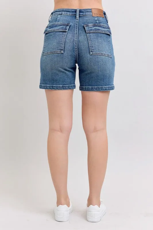 Judy Blue Full Size High Rise Denim Shorts Plus Size Available