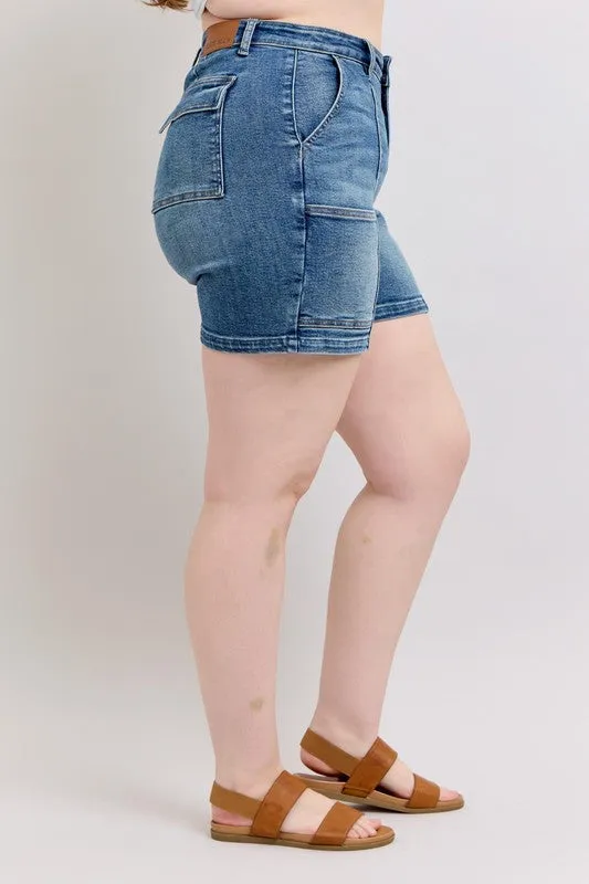 Judy Blue Full Size High Rise Denim Shorts Plus Size Available