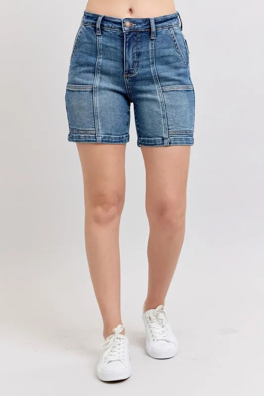Judy Blue Full Size High Rise Denim Shorts Plus Size Available