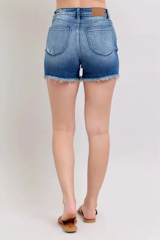 Judy Blue V-Front Denim Shorts with Shield Pockets