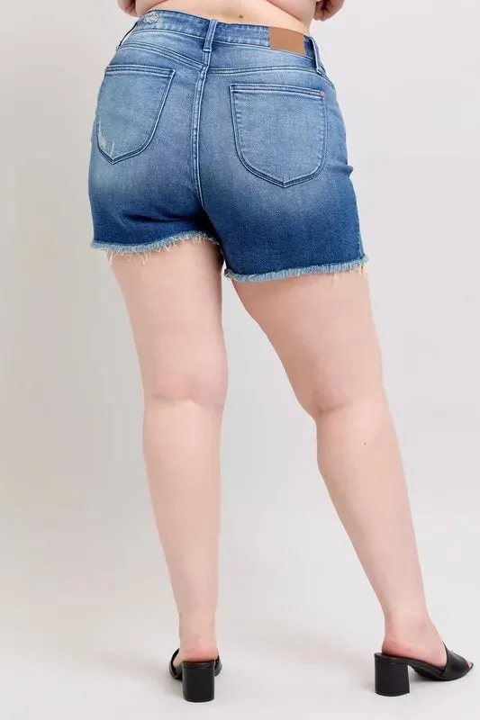 Judy Blue V-Front Denim Shorts with Shield Pockets