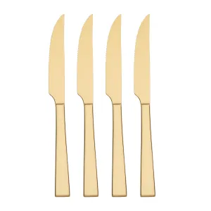 Kane Gold Mirror 4-Piece Steak Knife Set