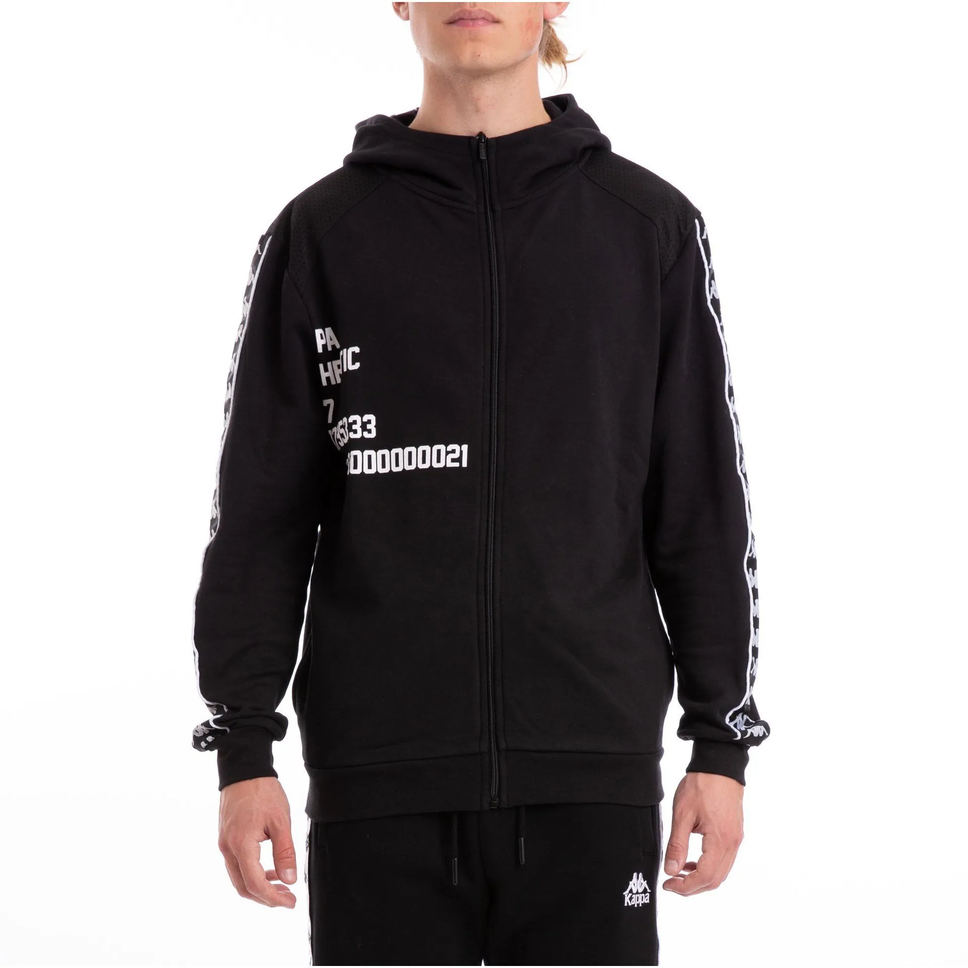 Kappa Authentic Bray Black White Hoodie 304IEL0-906
