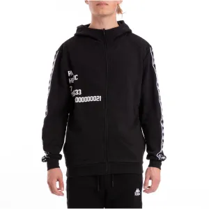 Kappa Authentic Bray Black White Hoodie 304IEL0-906