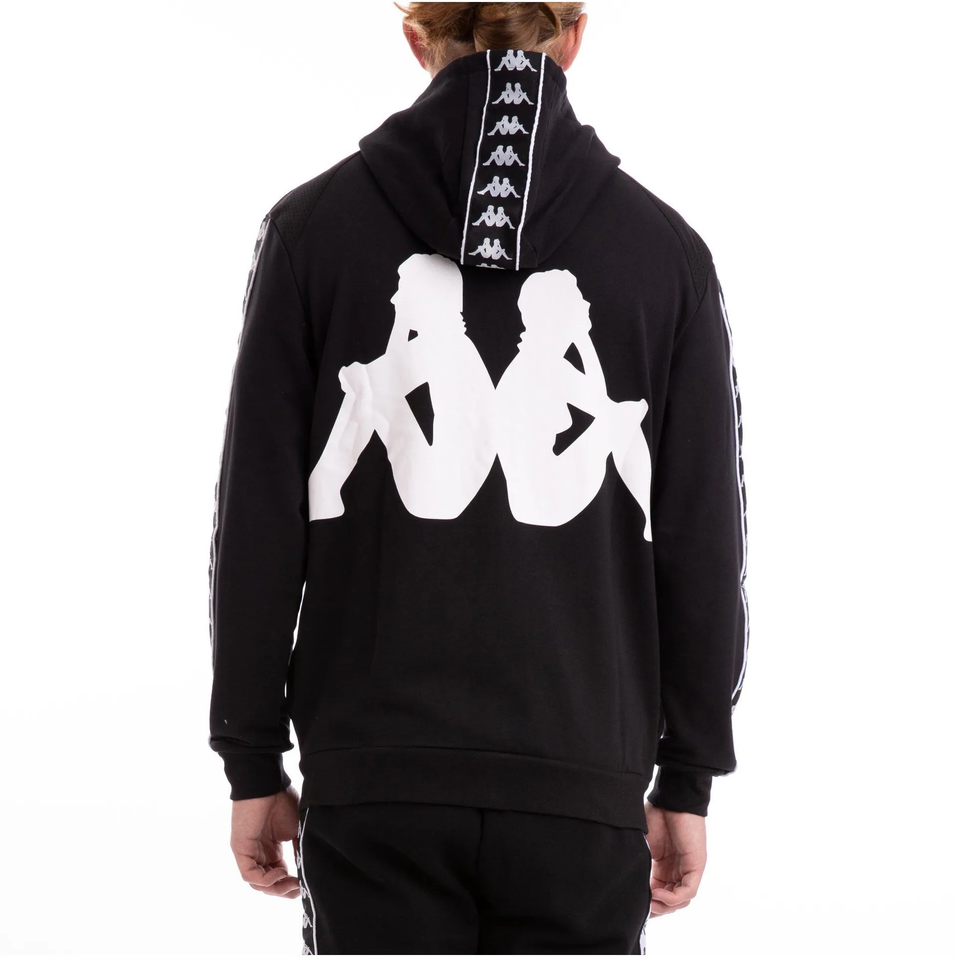 Kappa Authentic Bray Black White Hoodie 304IEL0-906