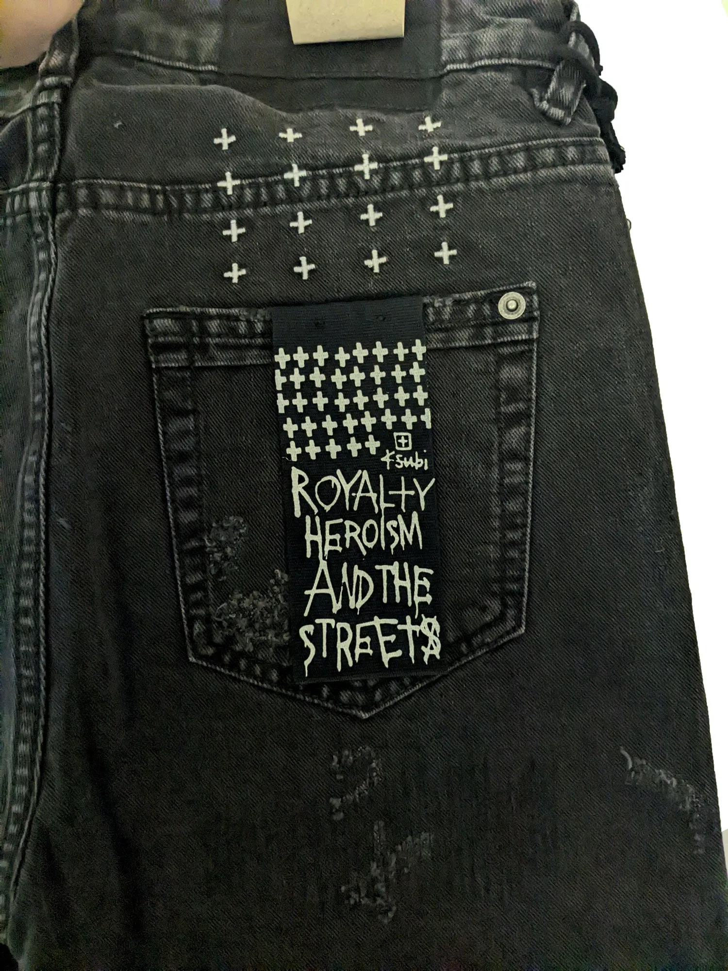 Ksubi Men's Black Crow Trashed Axel Shorts $185 NWT