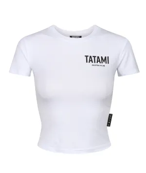 Ladies JJ Club Cropped T-Shirt - White