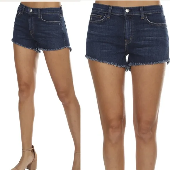 L’Agence Zoe Perfect Fit Relaxed Denim Jean Shorts: Authentique Blue