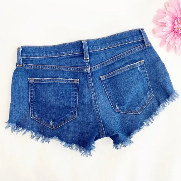 L’Agence Zoe Perfect Fit Relaxed Denim Jean Shorts: Authentique Blue
