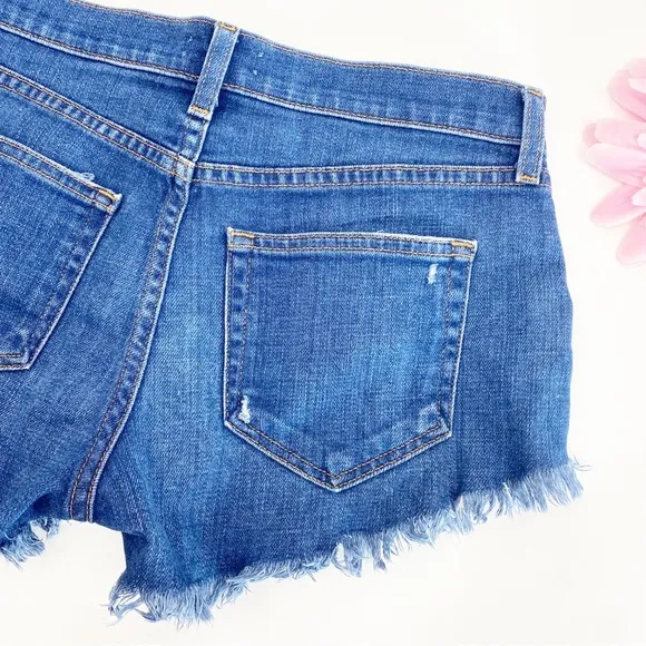 L’Agence Zoe Perfect Fit Relaxed Denim Jean Shorts: Authentique Blue