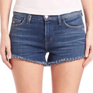 L’Agence Zoe Perfect Fit Relaxed Denim Jean Shorts: Authentique Blue