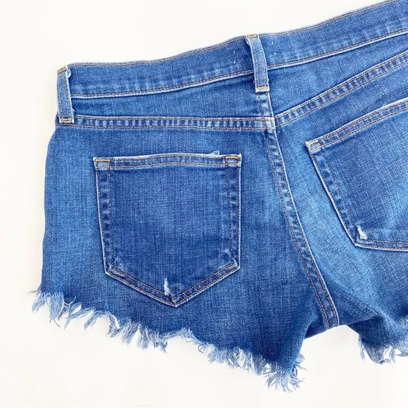 L’Agence Zoe Perfect Fit Relaxed Denim Jean Shorts: Authentique Blue