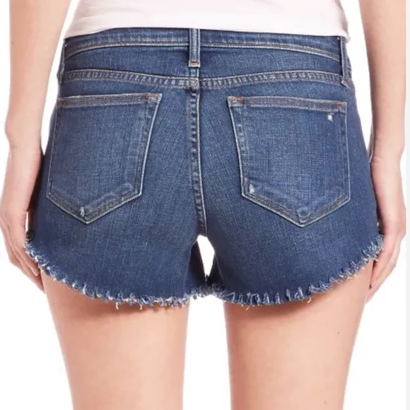 L’Agence Zoe Perfect Fit Relaxed Denim Jean Shorts: Authentique Blue