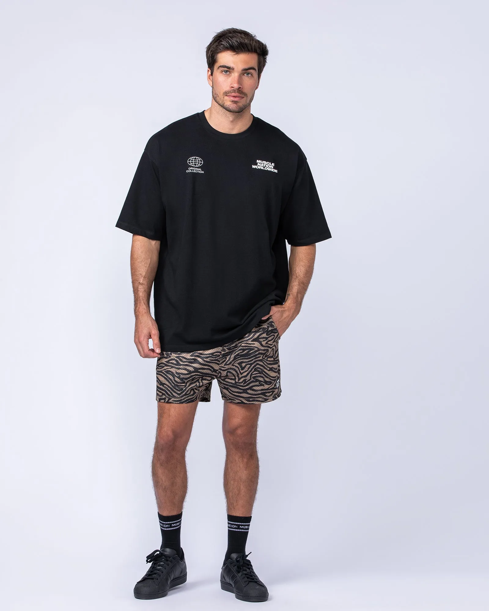 Lay Up 3.5" Shorts - Dark Animal Print