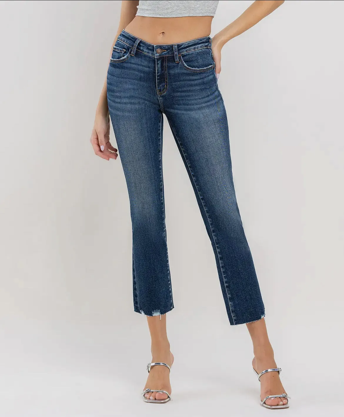 Layla Crop Raw Hem