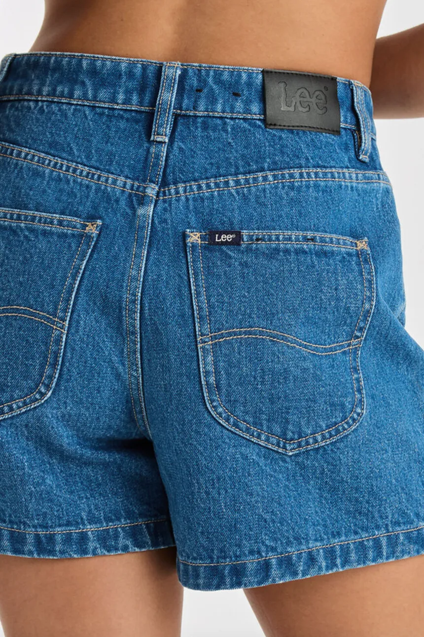 LEE HIGH RELAXED SHORT - BLUE QUARTER