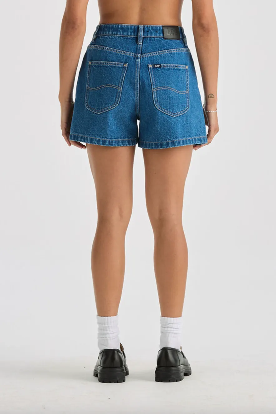 LEE HIGH RELAXED SHORT - BLUE QUARTER