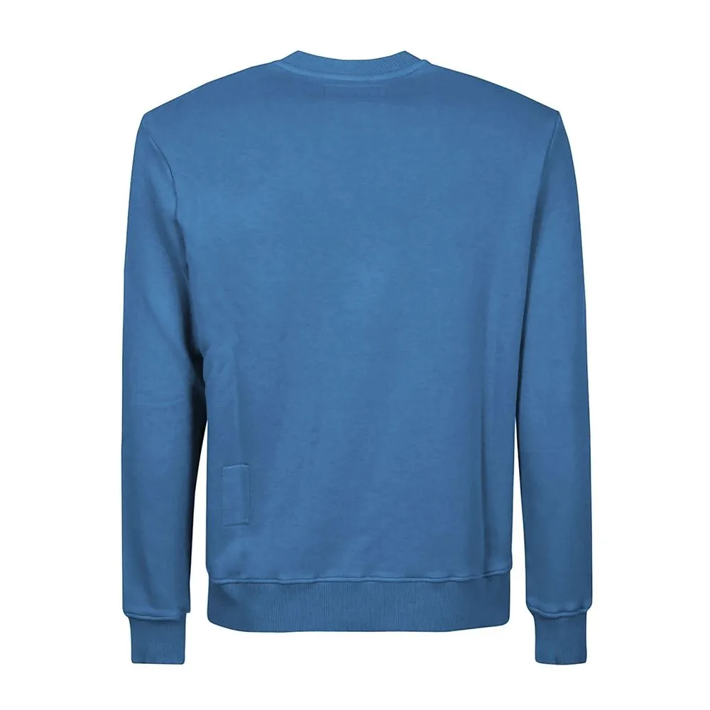 Light Blue Cotton Men Sweater