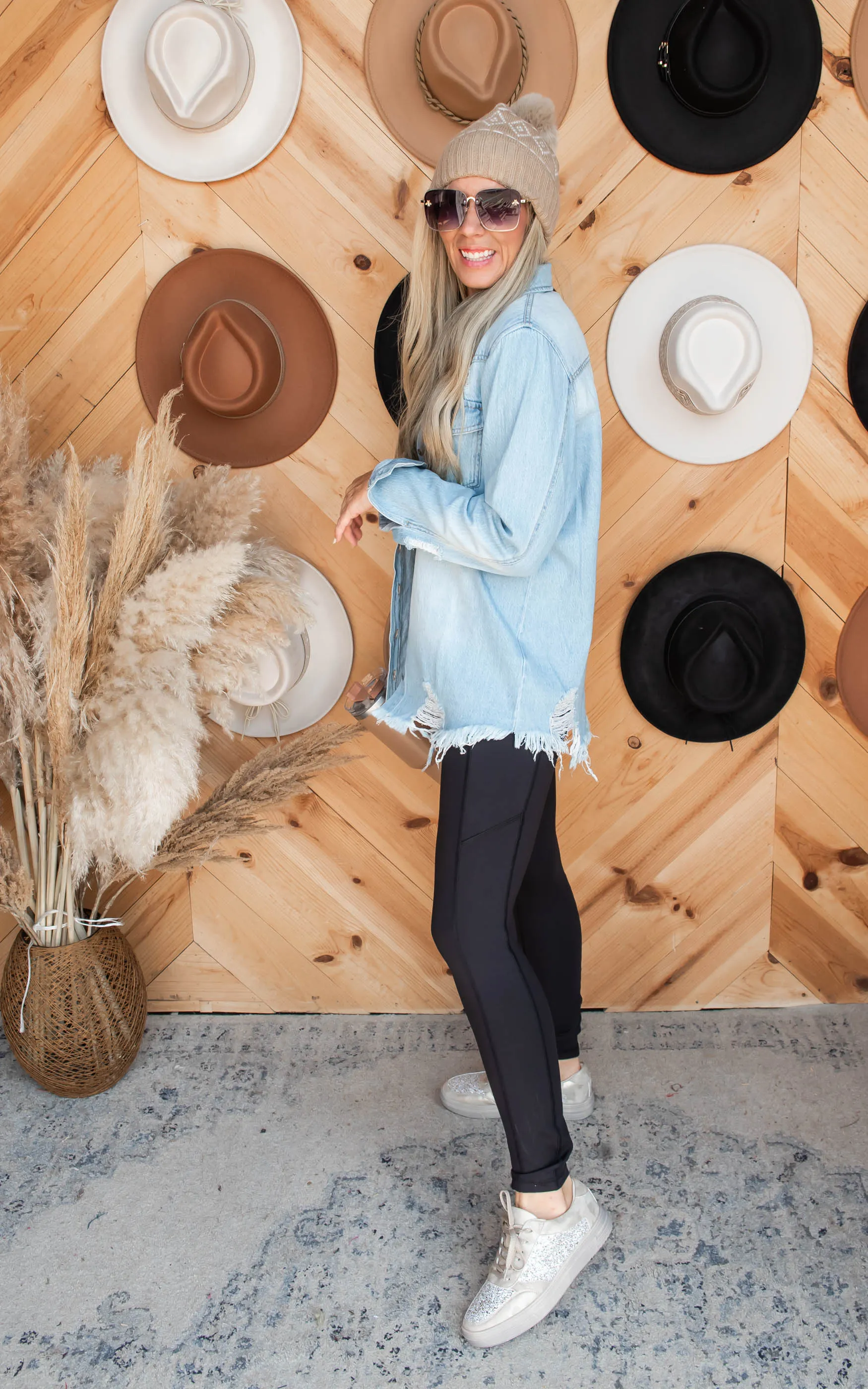 Light Wash Distressed Denim Button-Down Shirts | Risen