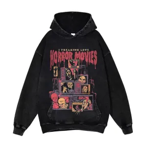'Love Horror Movies' Oversized Hoodie