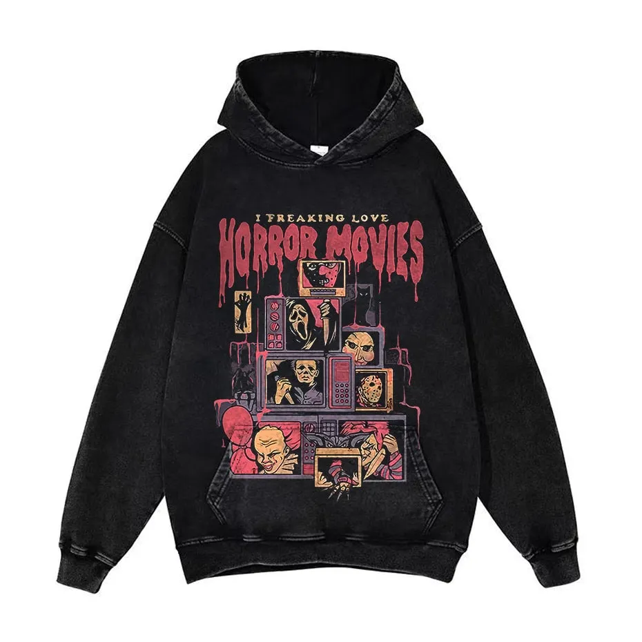 'Love Horror Movies' Oversized Hoodie
