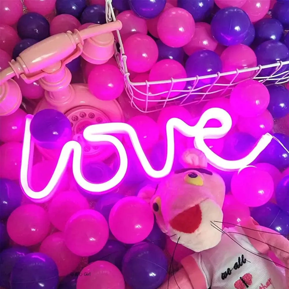 LOVE Neon LED Wall Light - Pink