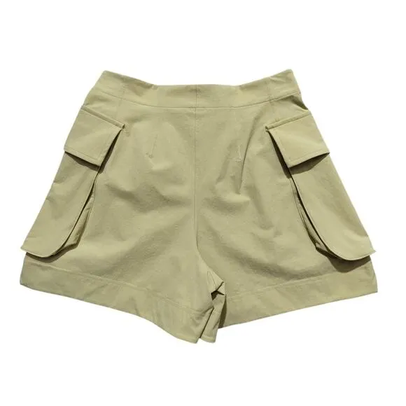 Lululemon women Relaxed-Fit Super-High-Rise Cargo Short 4&quot; finch yellow size 0