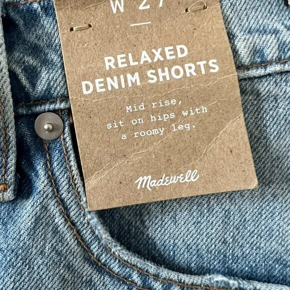 Madewell NEW Relaxed Denim Shorts Size 27