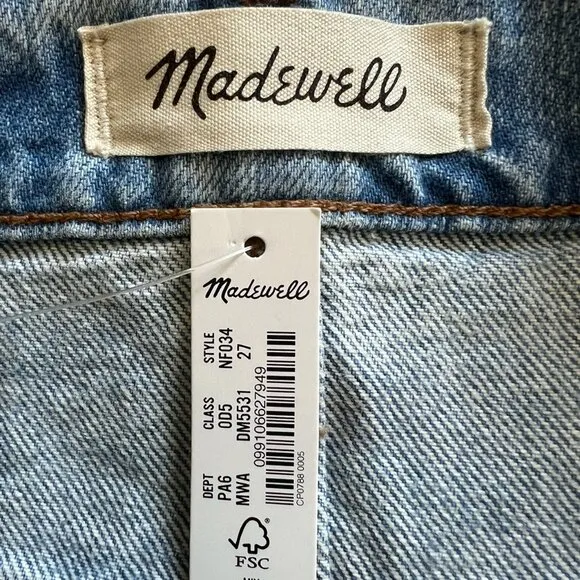 Madewell NEW Relaxed Denim Shorts Size 27