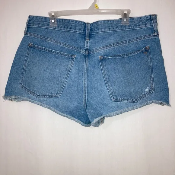 Madewell Relaxed Denim Shorts Destructed Edition in Renfield Wash 32