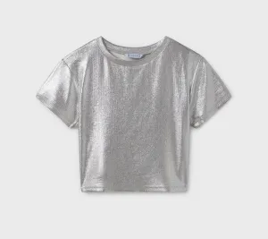 Mayoral Tween Silver Shine Top