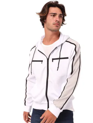 Men's Beasley Panel Hoody - White