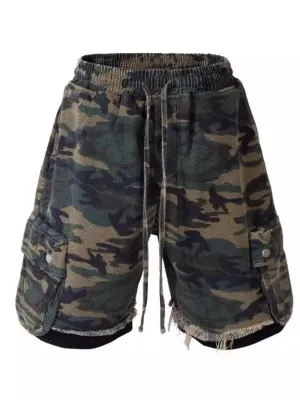 Men's Drawstring Camouflage Shorts