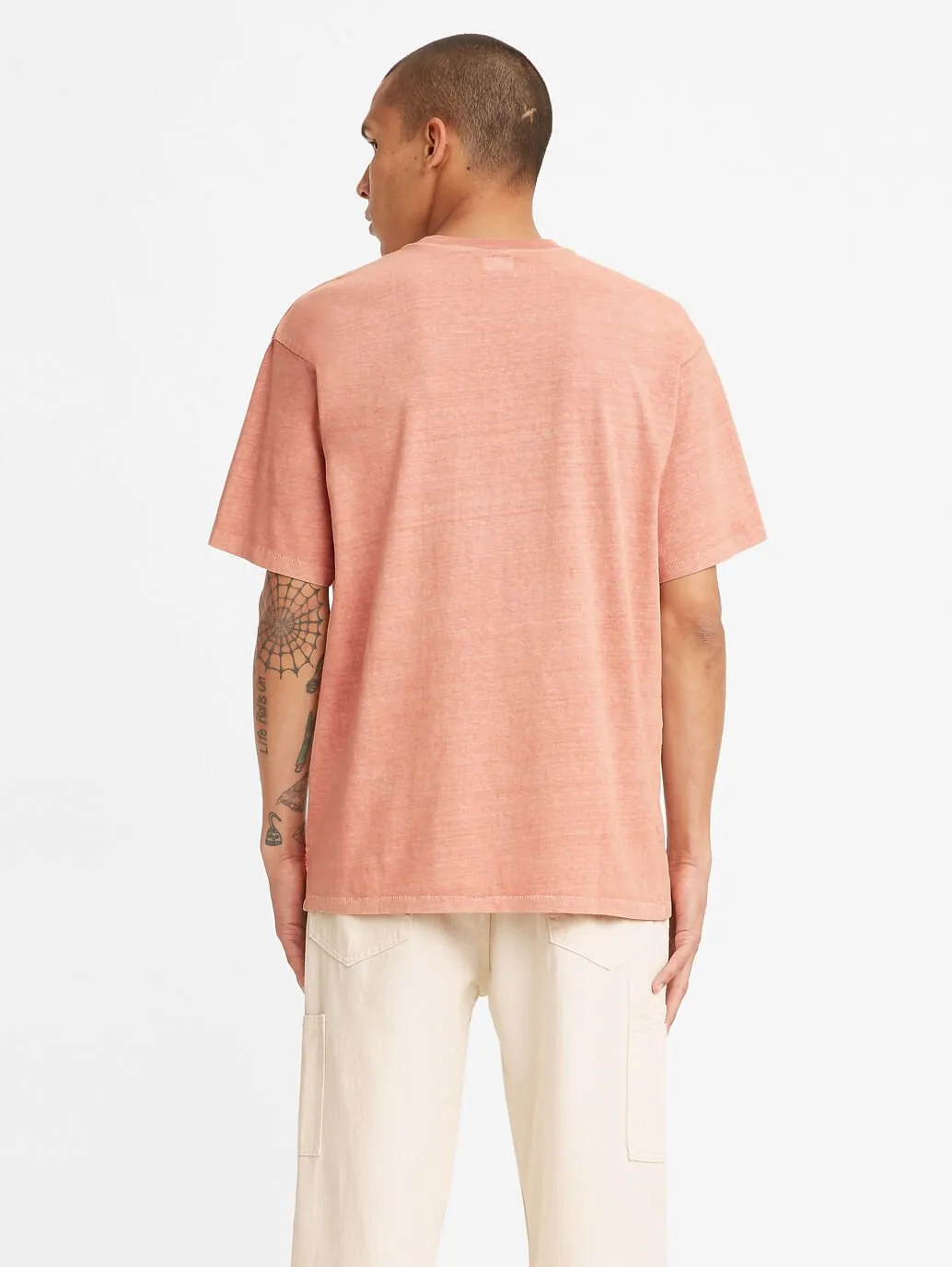 Mens Red Tab Tee Natural Dye