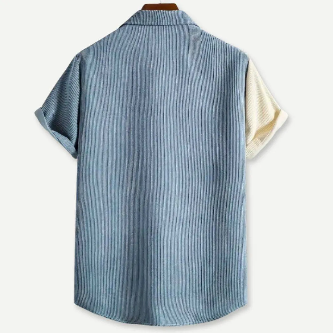 Men's Two-Tone Ribbed Short Sleeve Shirt – Jacob