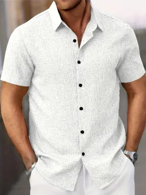Michael Linen Short Sleeve Shirt for Men