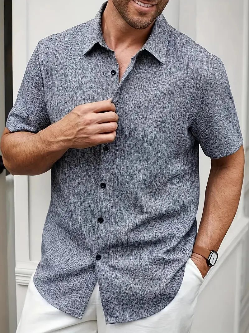 Michael Linen Short Sleeve Shirt for Men